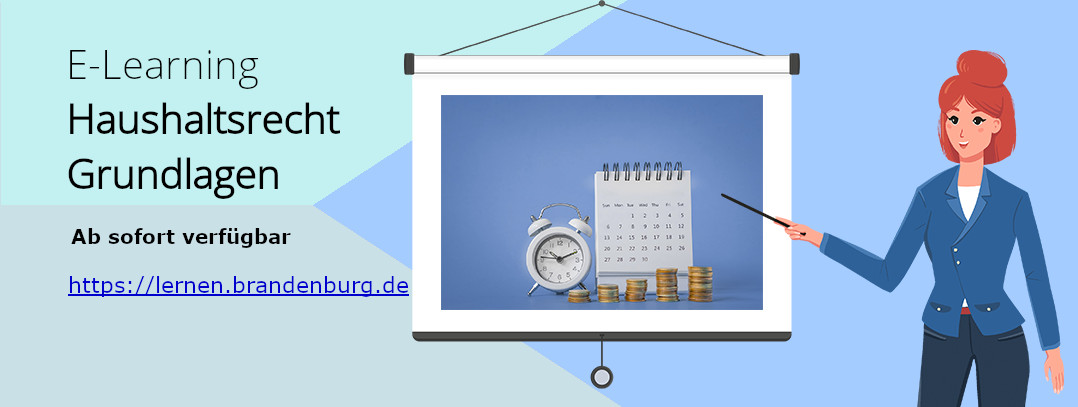 Bild: Auf https://lernen.brandenburg.de ist jetzt das E-Learning zum Thema Haushaltsrecht Grundlagen verfügbar.