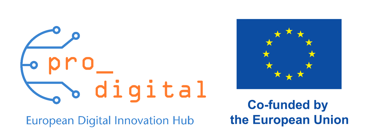 Logo von pro digital und EU