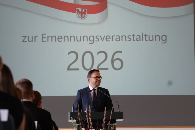 Herr Redmann bei der Ernennungsveranstaltung